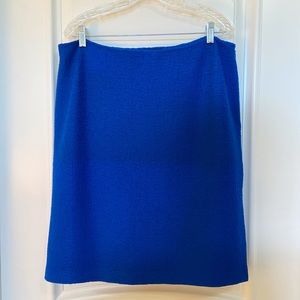 St John Bright blue knit skirt